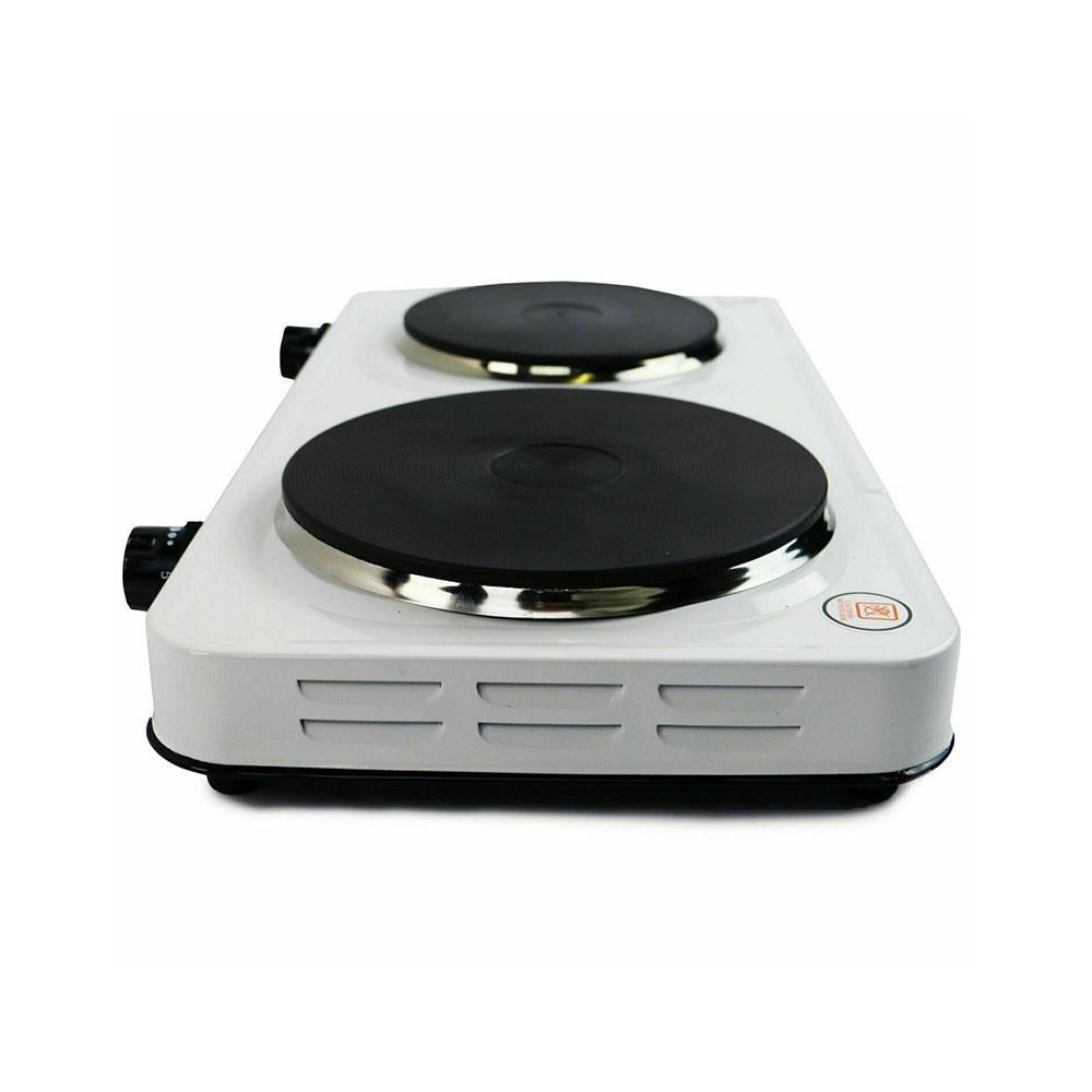 Lloytron Kitchen Perfected 2000W Double Hotplate - Stainless Steel