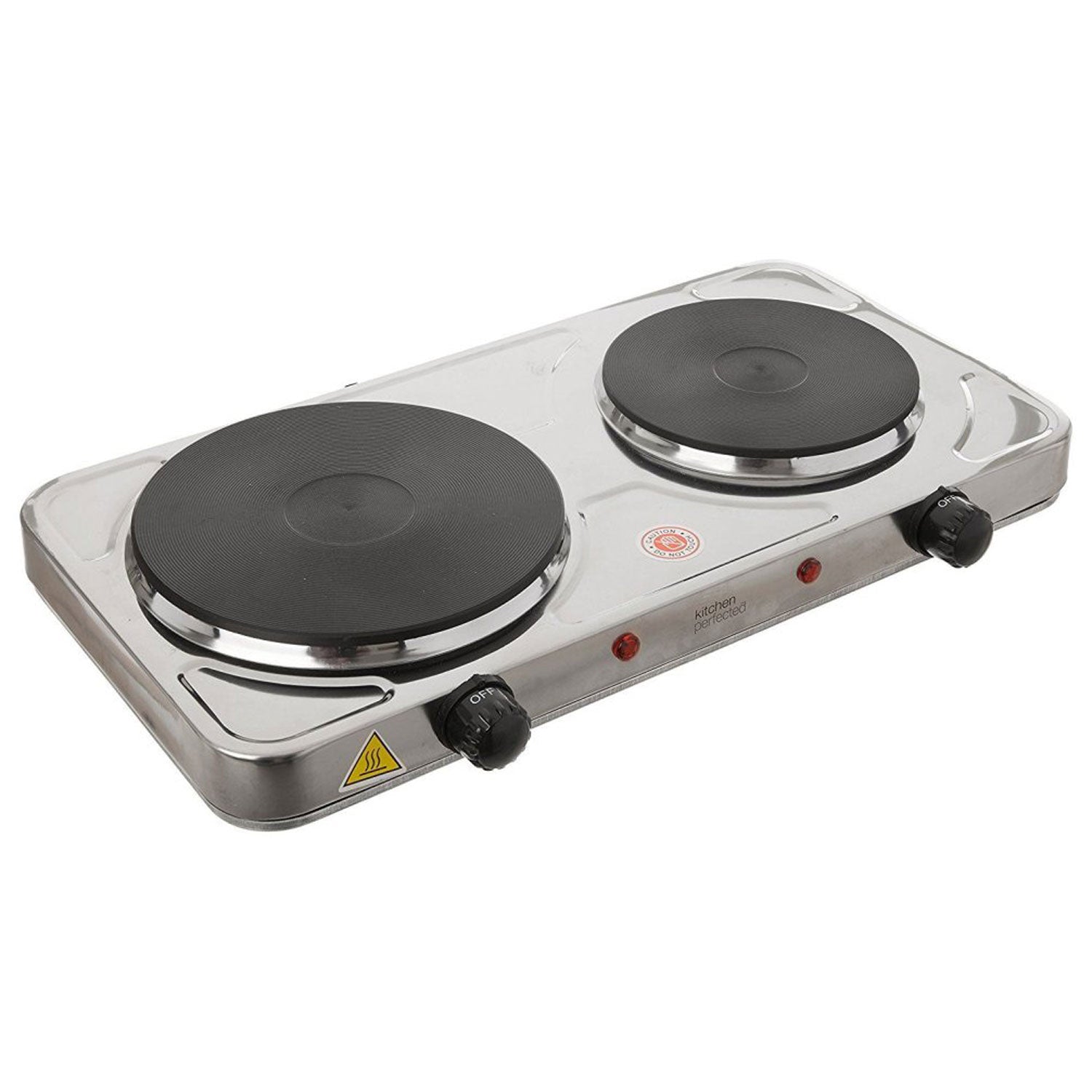 Lloytron Kitchen Perfected 2000W Double Hotplate - Stainless Steel Secondary image