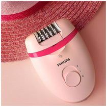 Philips Satinelle Essential Corded Compact Epilator with 5 Attachments - Pink