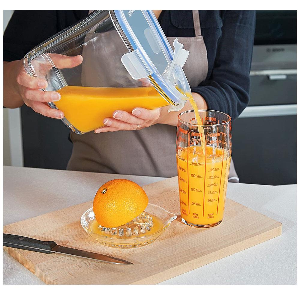 KitchenCraft Manual Citrus Juicer/Lemon Squeezer, Glass