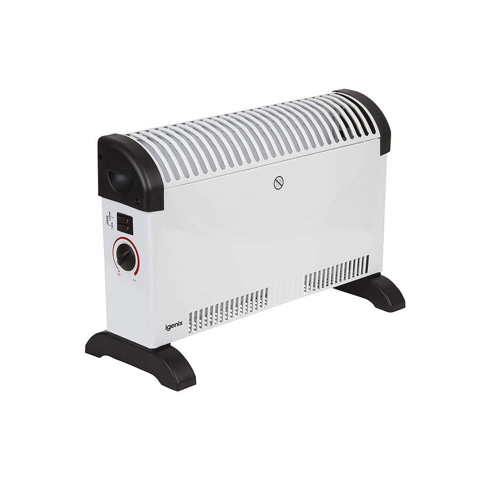 Igenix Portable Convector Heater With Adjustable Thermostat And 24 Hr Timer 3 Heat Settings 2000 W - White
