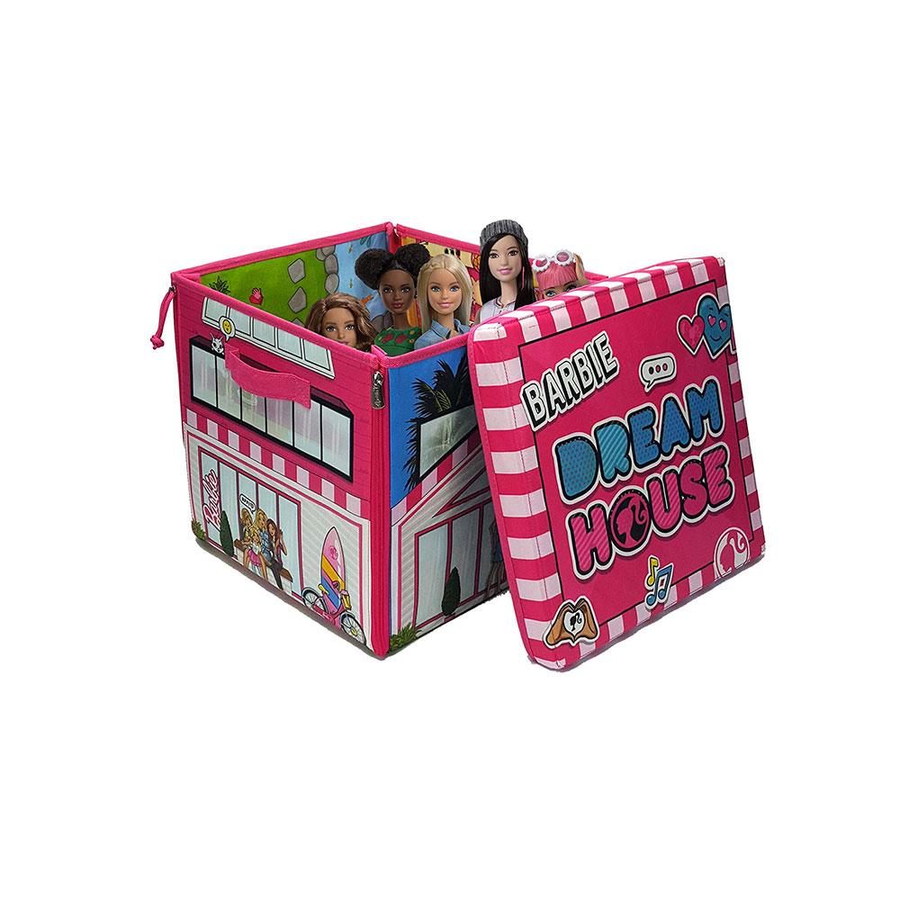 Barbie Dream House Zip Bin And Playmat Square - Multicolour