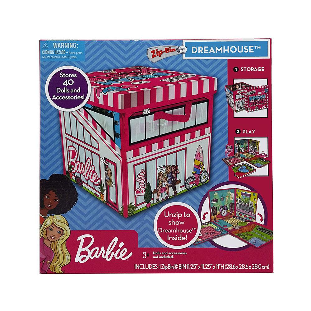 Barbie Dream House Zip Bin And Playmat Square - Multicolour
