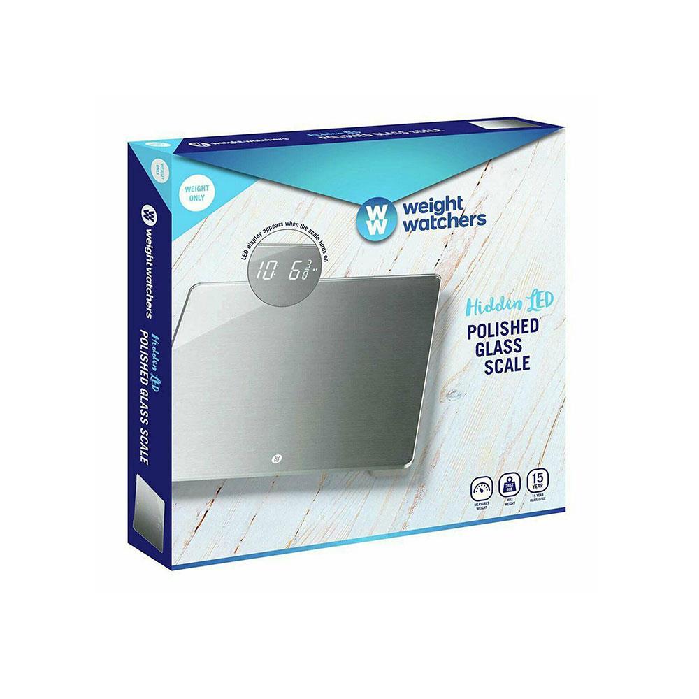 Weight Watchers Polished Glass Ghost Scale Hidden LCD Display