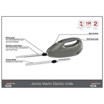 Wahl James Martin Electric Knife 150W Standard And Coarse Blades