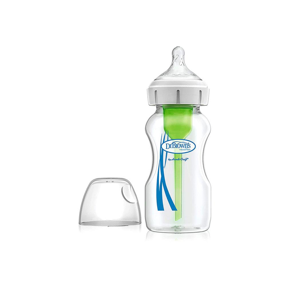 Dr. Brown Natural Flow Options + Anti Colic Single Wide Neck Bottle 270ml Secondary image