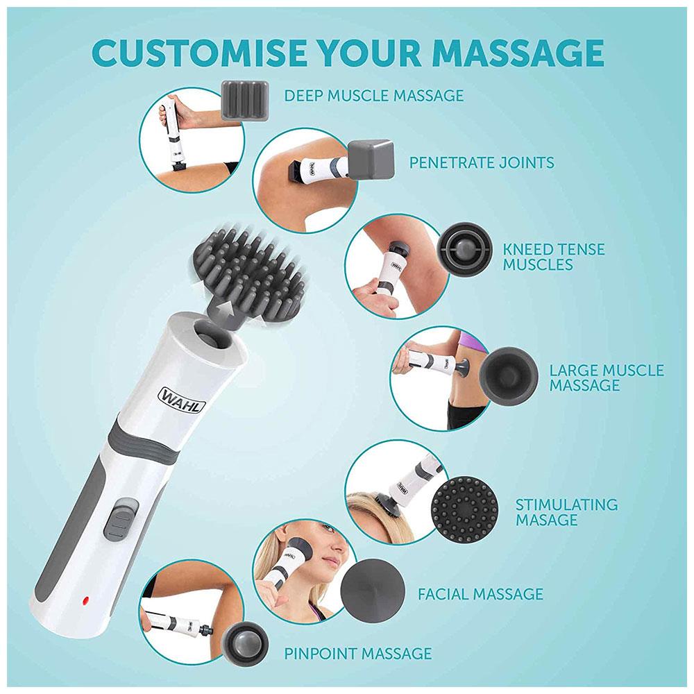 Wahl Flex Cordless Vibration Massager with 7 Attachments