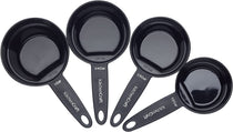KitchenCraft Nesting Magnetic Set of 4 Measuring Cups - Black