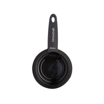 KitchenCraft Nesting Magnetic Set of 4 Measuring Cups - Black