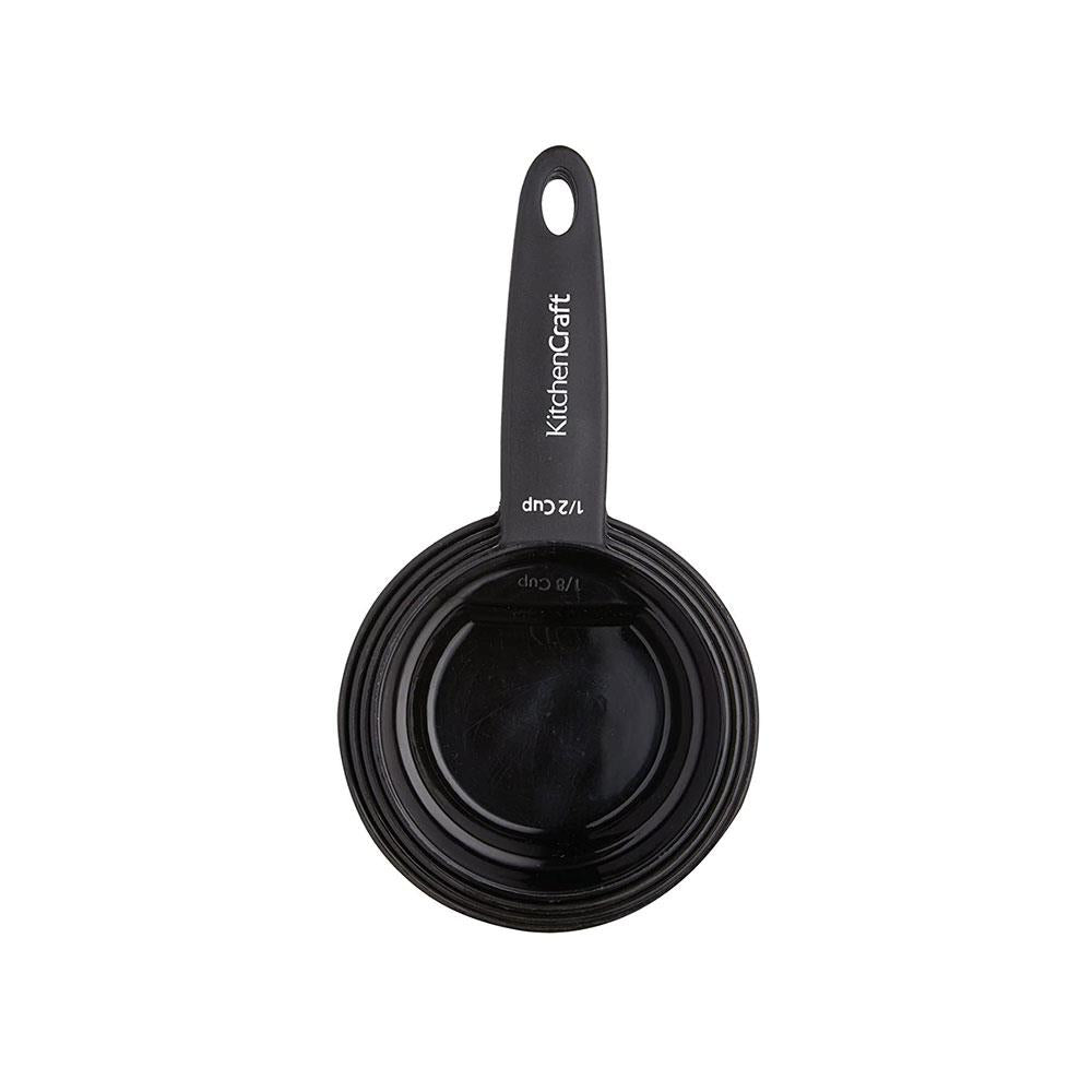 KitchenCraft Nesting Magnetic Set of 4 Measuring Cups - Black