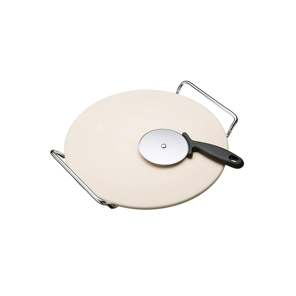 KitchenCraft World of Flavours Italian Pizza Stone Set - 2 Pieces