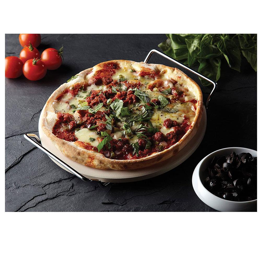 KitchenCraft World of Flavours Italian Pizza Stone Set - 2 Pieces