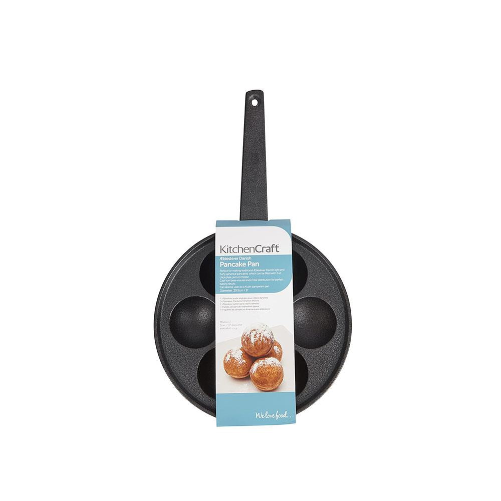 KitchenCraft Aebleskiver Cast Iron Danish Pancake Pan - 20.5cm