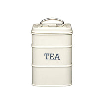 KitchenCraft Living Nostalgia Metal Tea Canister - Antique Cream
