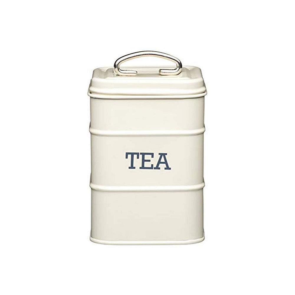 KitchenCraft Living Nostalgia Metal Tea Canister - Antique Cream