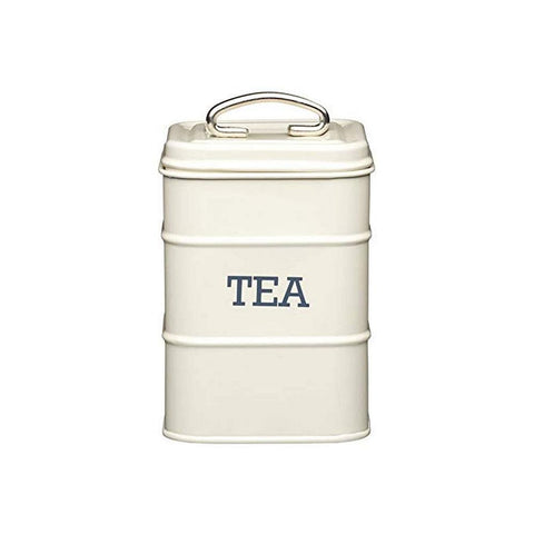 KitchenCraft Living Nostalgia Metal Tea Canister - Antique Cream