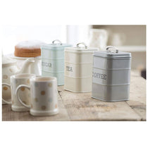KitchenCraft Living Nostalgia Metal Tea Canister - Antique Cream