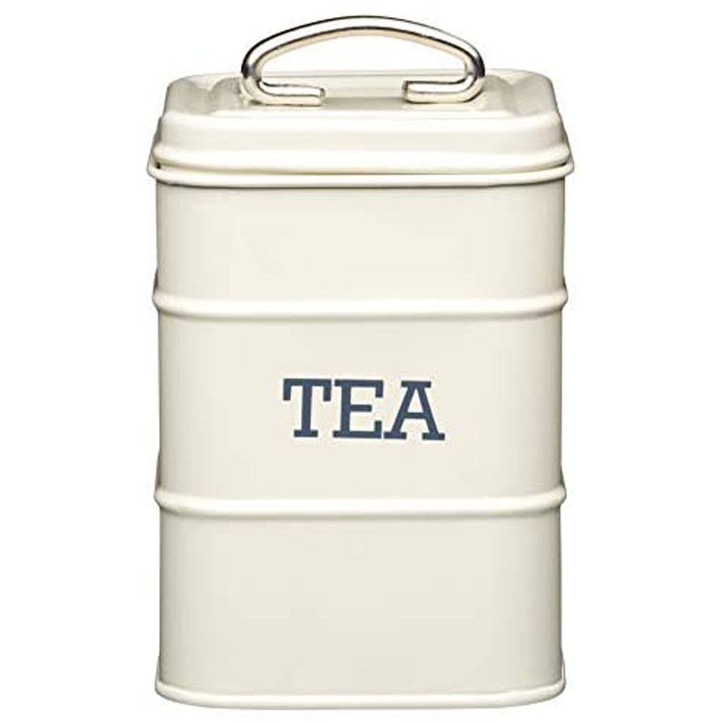 KitchenCraft Living Nostalgia Metal Tea Canister - Antique Cream
