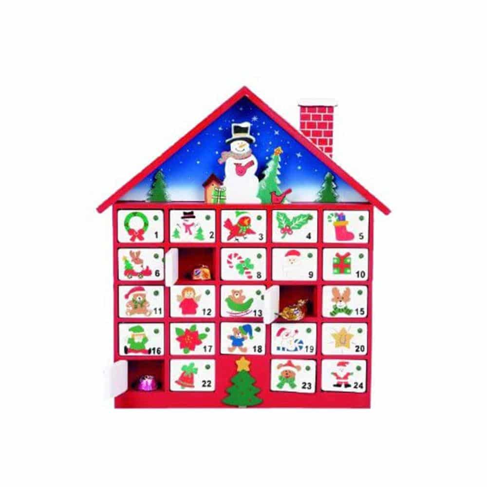 Premier Decoration Wooden Advent Calendar Christmas Xmas Wood Tradtional Calender 40 cm