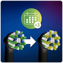 Oral B CrossAction 4 Replacement Toothbrush Head with CleanMaximiser Technology - Black Edition