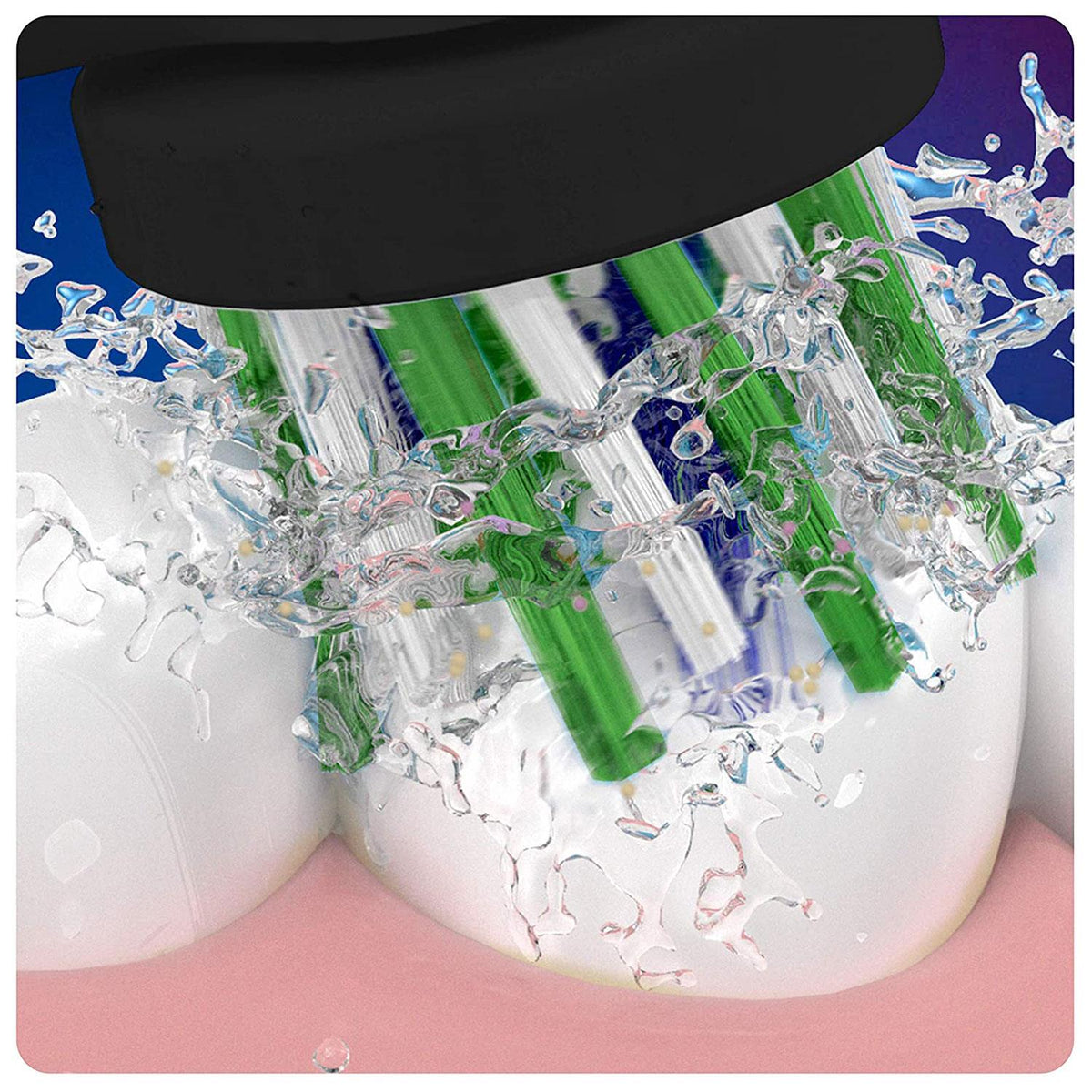 Oral B CrossAction 4 Replacement Toothbrush Head with CleanMaximiser Technology - Black Edition
