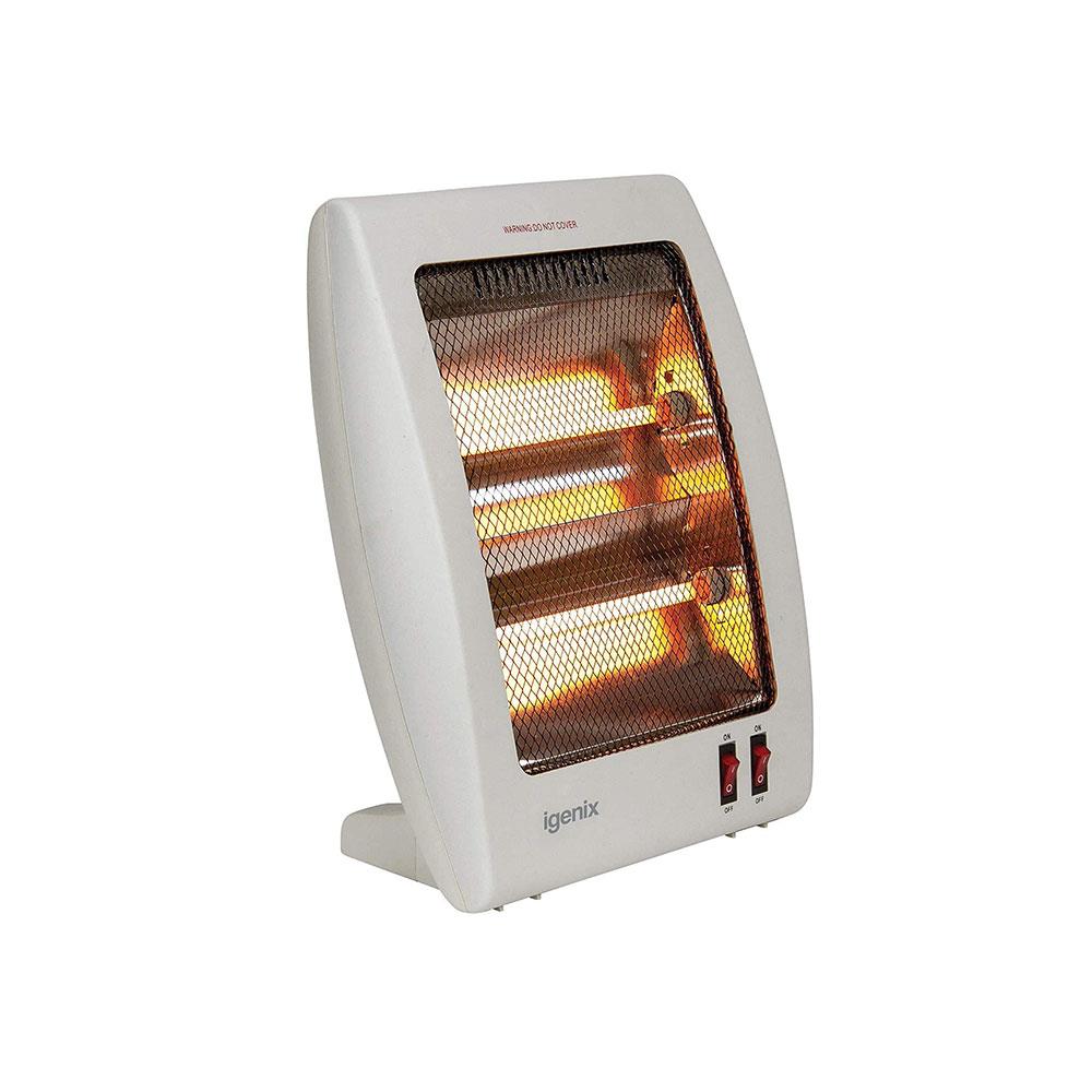 Igenix Portable Upright Halogen Electric Heater 2 Power Settings - 400W / 800W - White