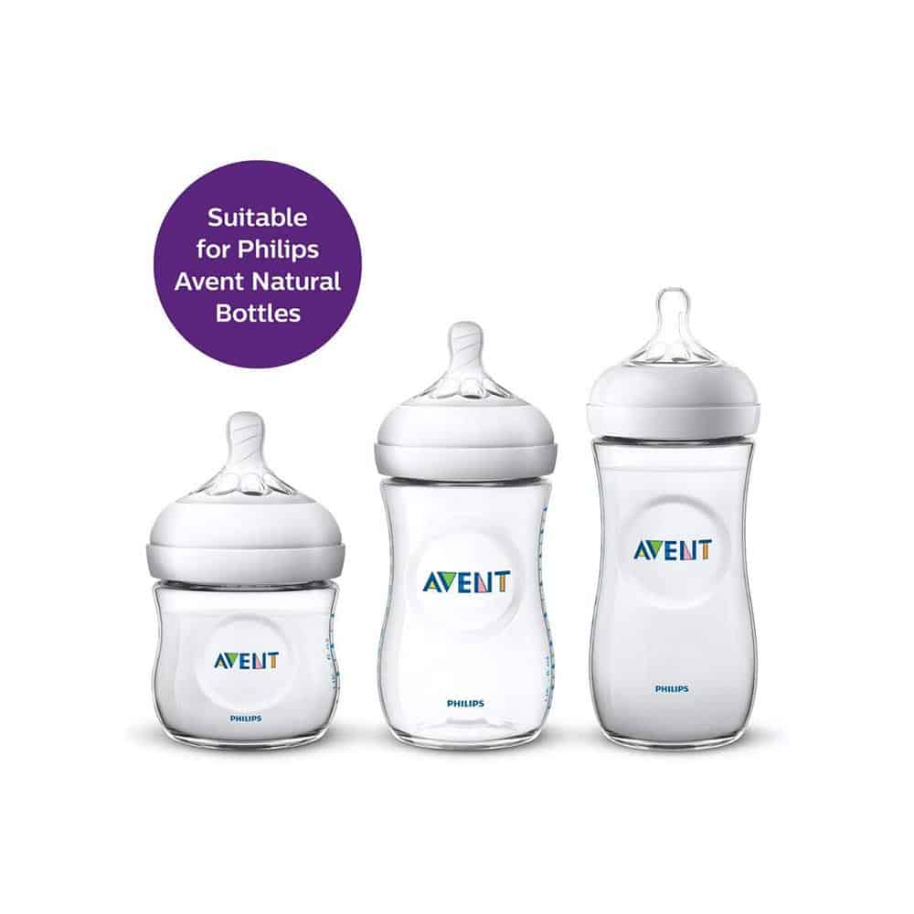 Philips Avent Natural Fast Flow Anti Colic Teat Silicone - 2 Count