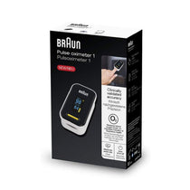 Braun Pulse Oximeter 1 Oxygen Saturation Blood Oxygen Levels Clinically Accurate Certified Medical Device - Black And White