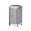 KitchenCraft Lovello Textured Retro Tea Canister With Geometric Embossed Finish 11 x 11 x 19 cm (4.5" x 4.5" x 7.5") - Shadow Grey