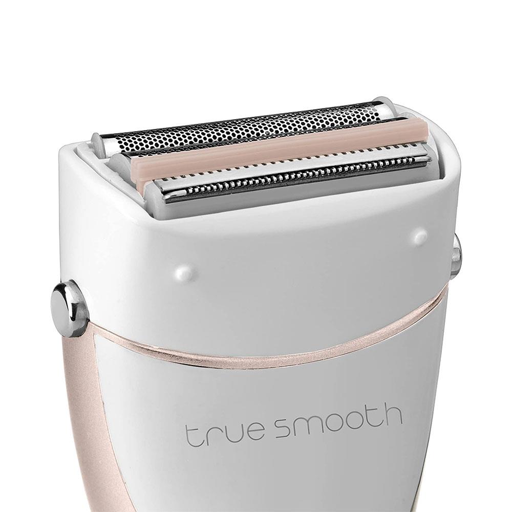 BaByliss True Smooth Wet And Dry Battery Lady Shaver Women Trimmer Hair Removal - White/Beige