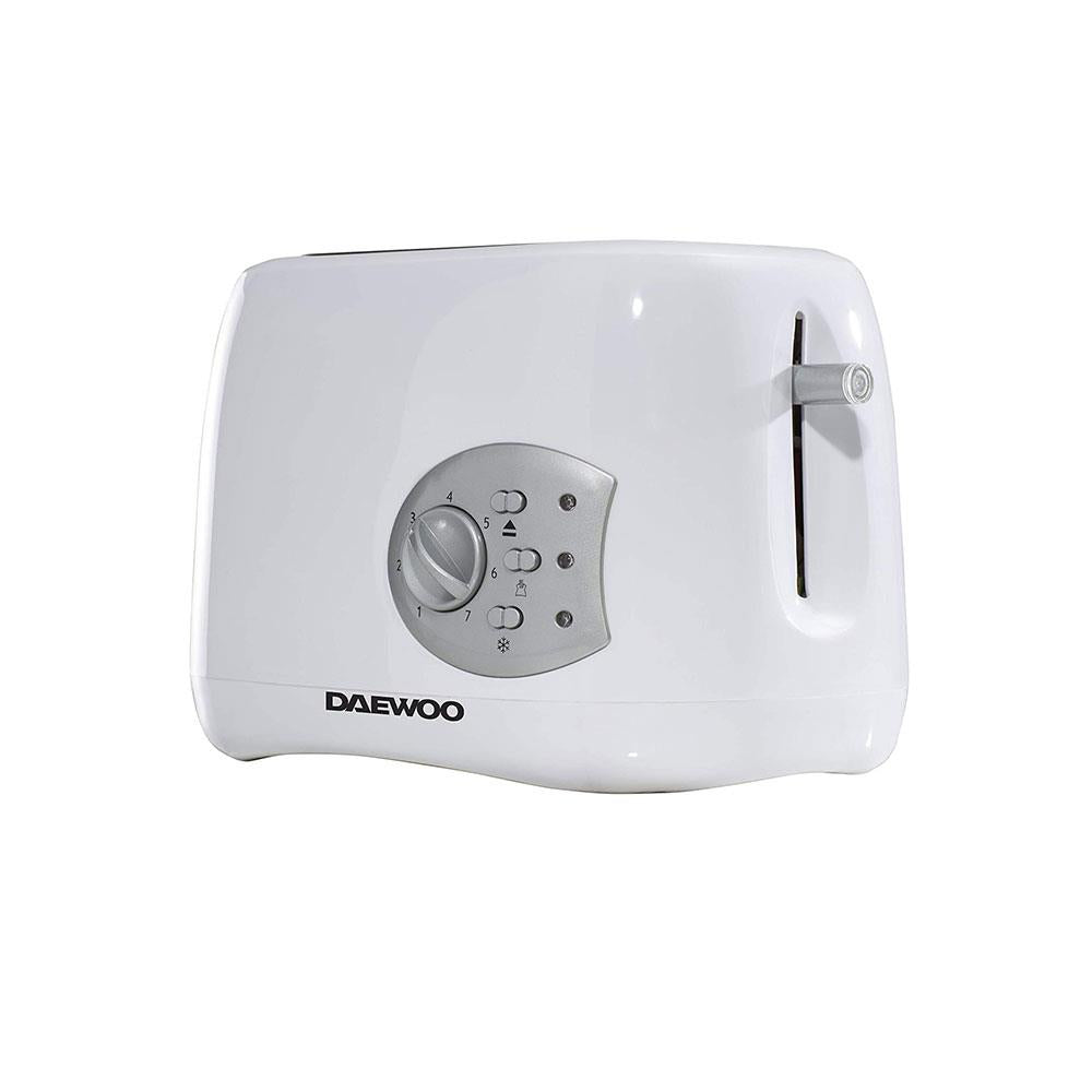 Daewoo Balmoral 2 Slice Toaster with Reheat And Defrost And Browning Control Plastic 800 W - White Main image