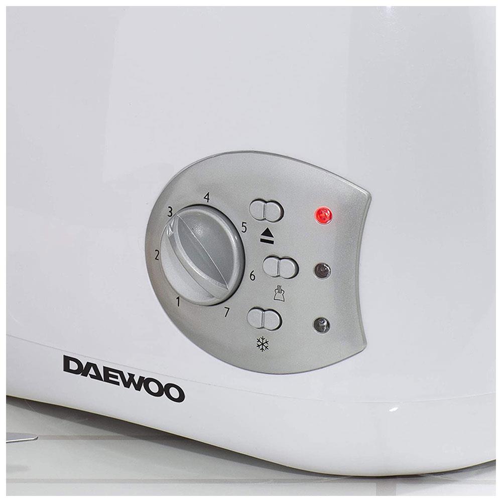 Daewoo Balmoral 2 Slice Toaster with Reheat And Defrost And Browning Control Plastic 800 W - White Secondary image