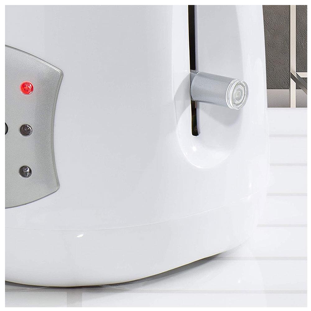 Daewoo Balmoral 2 Slice Toaster with Reheat And Defrost And Browning Control Plastic 800 W - White