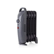 Warmlite 5 Fin Oil Filled Radiator with Adjustable Thermostat and Overheat Protection 650 W - Dark Titanium