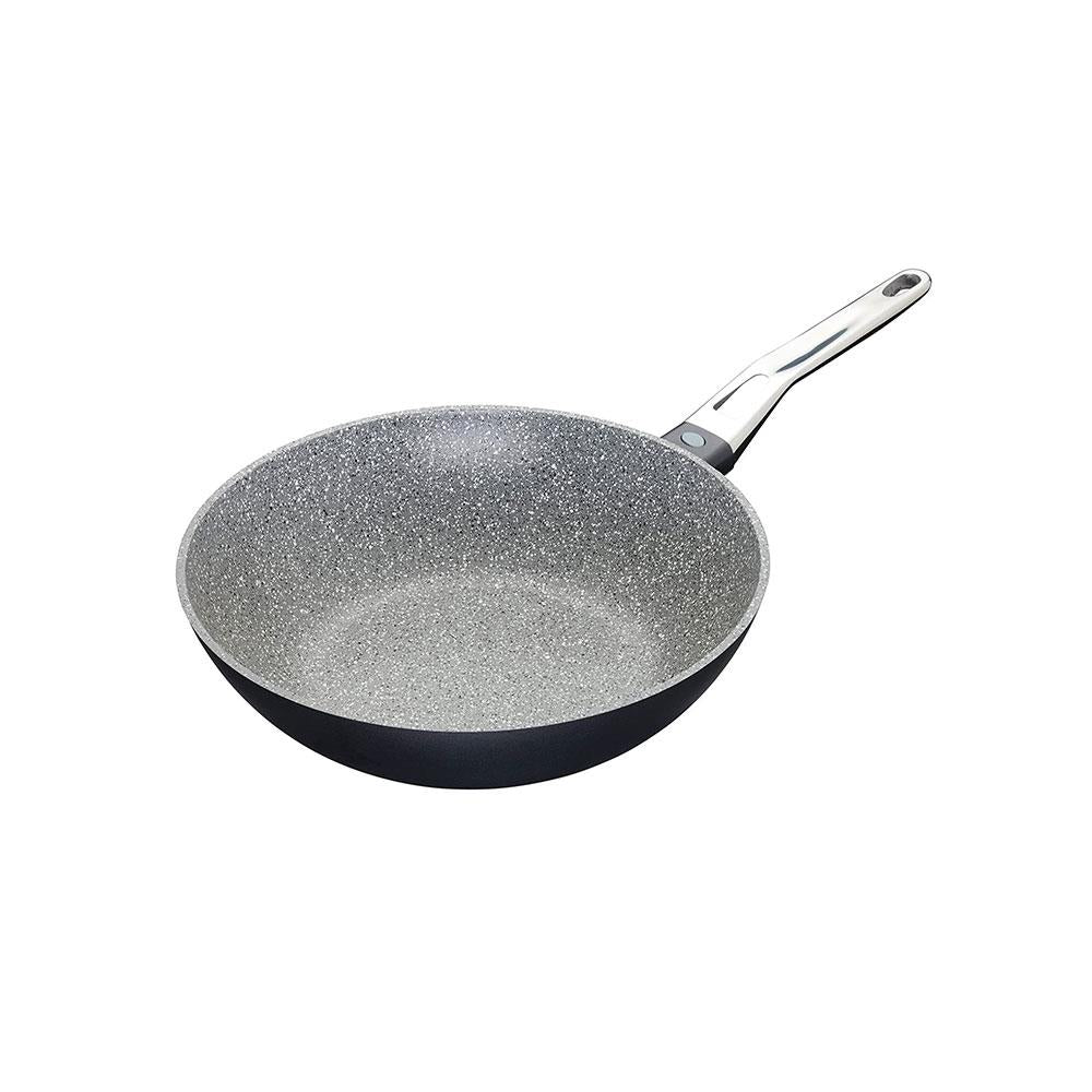 KitchenCraft MasterClass Cast Aluminum Non-Stick Induction Stir Fry Pan/Wok 28cm - Grey Main image
