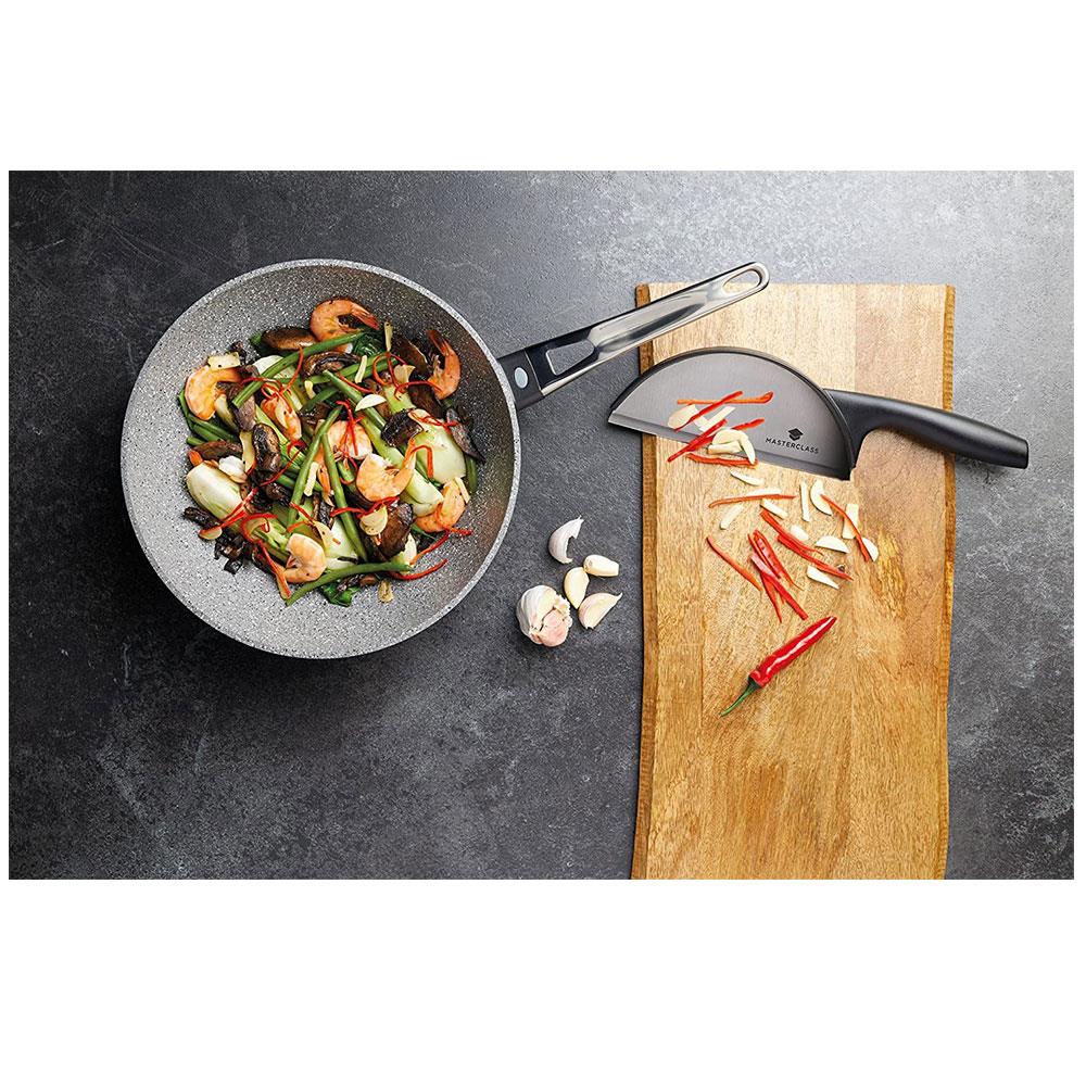 KitchenCraft MasterClass Cast Aluminum Non-Stick Induction Stir Fry Pan/Wok 28cm - Grey