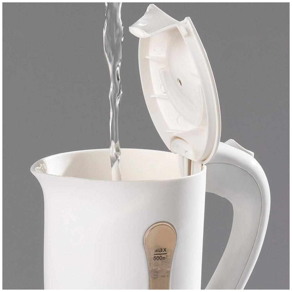 Fine Elements Dual Voltage Travel Kettle With Two Cups Plastic 0.5 Litre - White