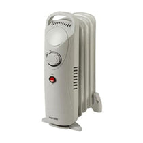 Warmlite 5 Fins Compact Oil Filled Radiator With Adjustable Thermostat 650 W - White