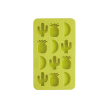 KitchenCraft BarCraft Novelty Silicone Ice Cube Tray With Tropical Shapes - Green