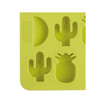KitchenCraft BarCraft Novelty Silicone Ice Cube Tray With Tropical Shapes - Green