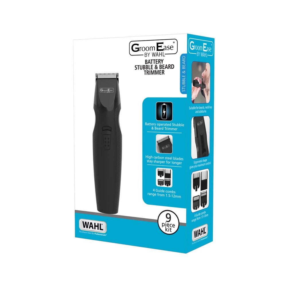 Wahl GroomEase Battery Beard Trimmer 5606-917 9 Piece Grooming Kit Black