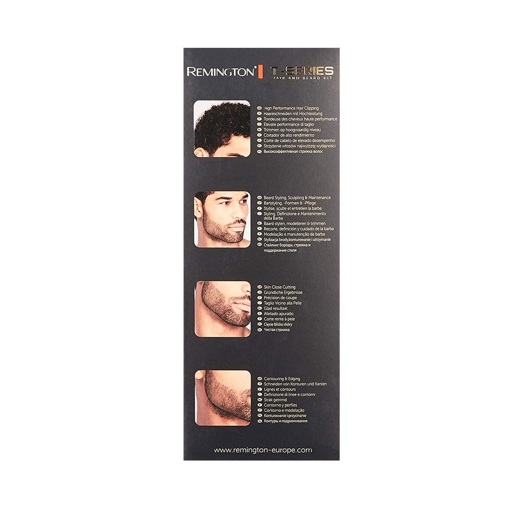 Remington T-Series Hair Clipper And Beard Trimmer Grooming Kit With 11 Attachments - Black