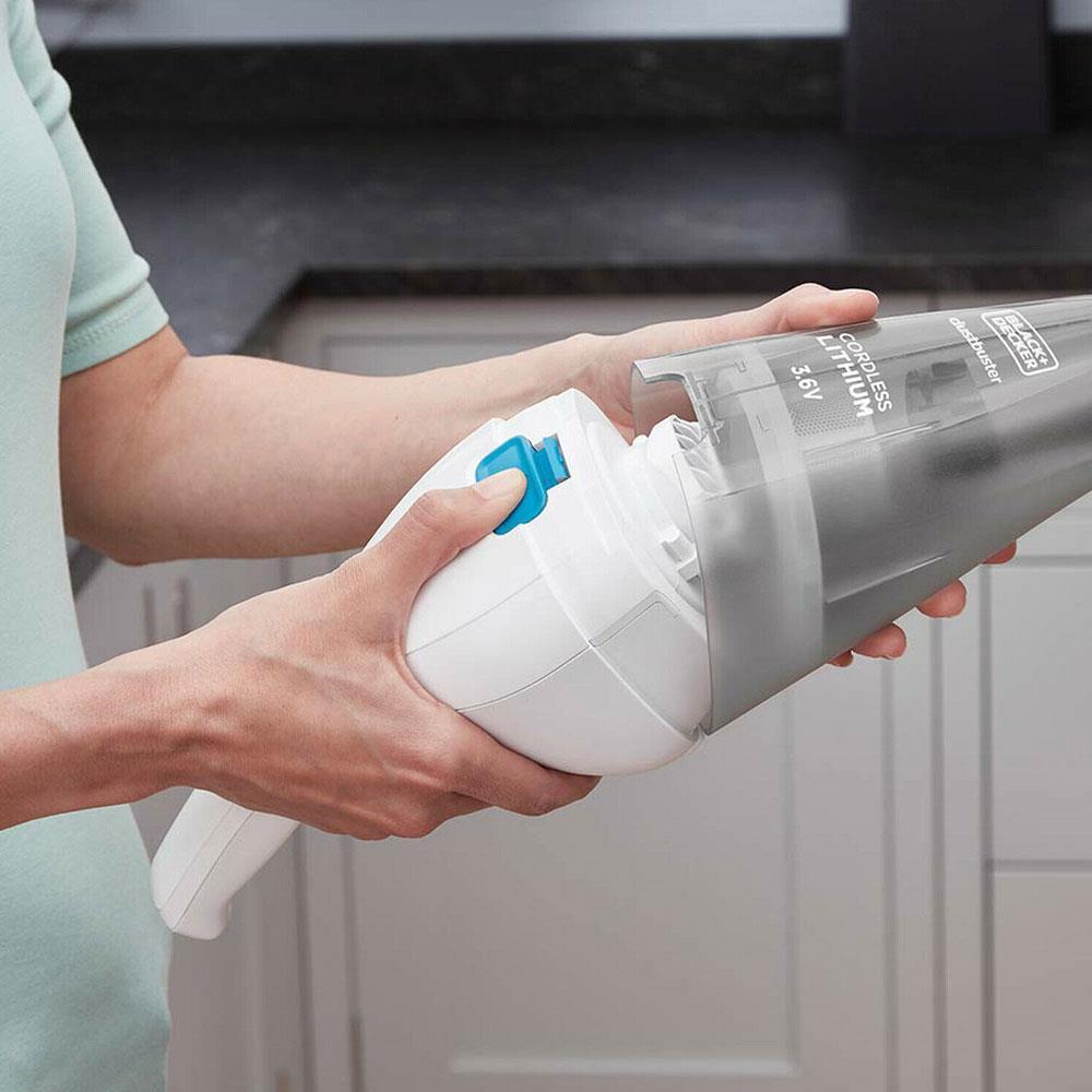 Black & Decker 3.6V Lithium-ion Cordless Dustbuster Hand Vacuum Cleaner - Grey/White