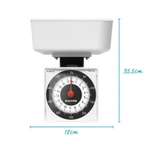 Salter Dietary Mechanical Kitchen Scales Travel Size 500g Capacity - White