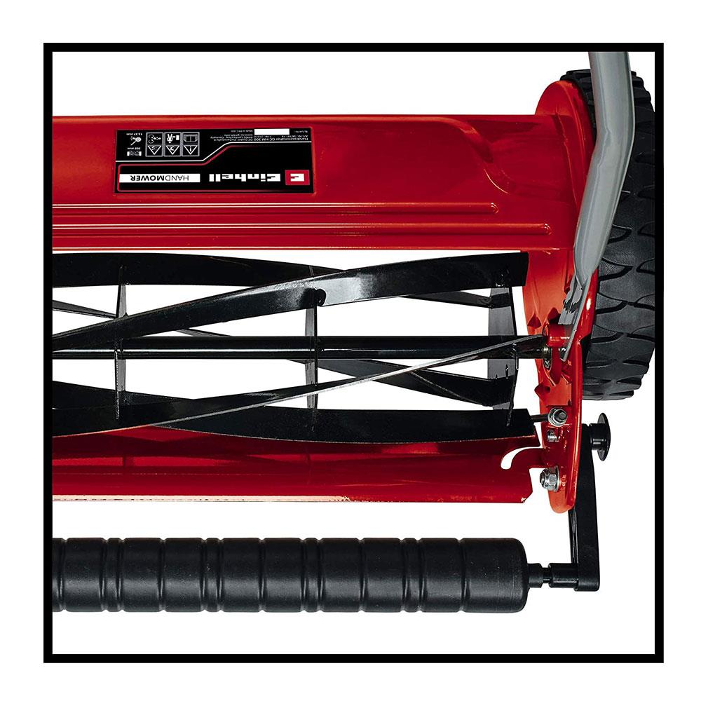 Einhell GC-HM 300 Hand Lawn Mower With 4 Cutting Height Adjustment - Red And Black