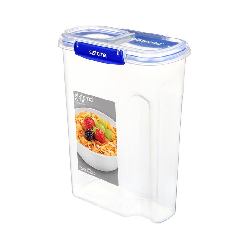 Sistema KLIP IT PLUS Cereal Storage Container 4.2 Litre - Blue/Clear Main image