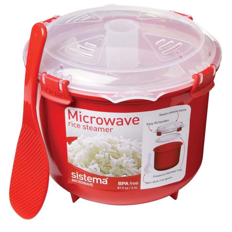 Sistema Microwave Rice Cooker Steamer 2.6 Litre - Red Main image