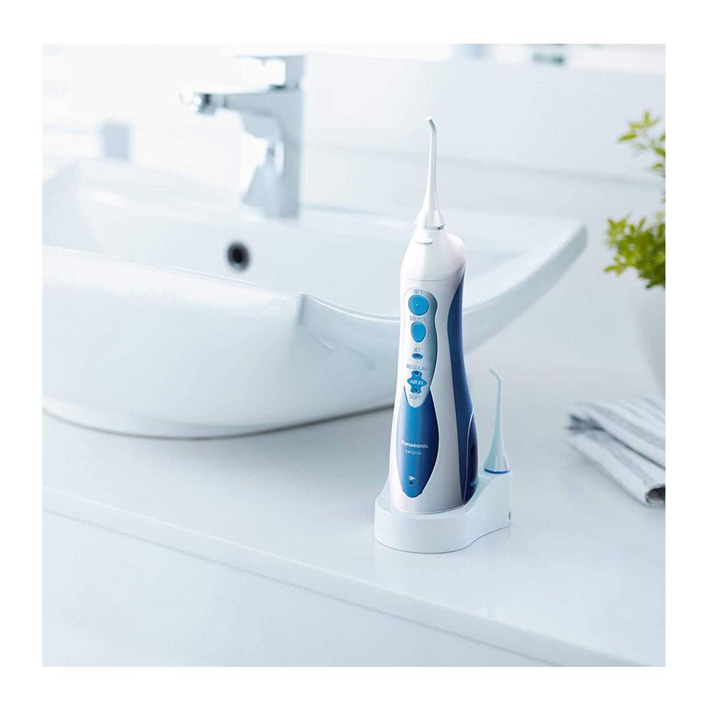Panasonic Dental Oral Irrigator Water Flosser With 2 Water Jet Modes - Blue/White