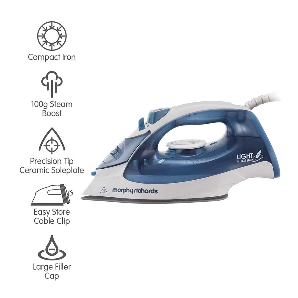 Morphy Richards Light Glide 100 Steam Iron - Blue/White Secondary image