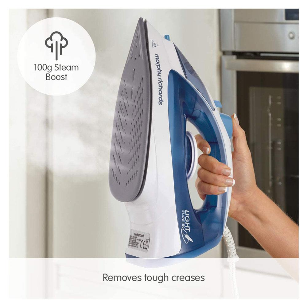 Morphy Richards Light Glide 100 Steam Iron - Blue/White